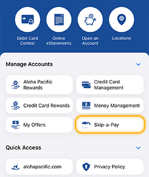 Step Two Skip a Pay Mobile