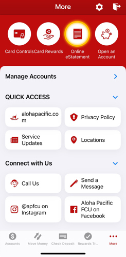 mobile app estatements
